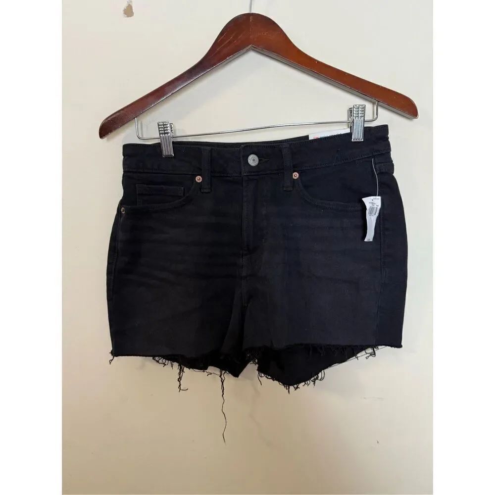 Old Navy High-Waisted OG Straight Cut-Off Jean Shorts -- 3-inch inseam Black NWT